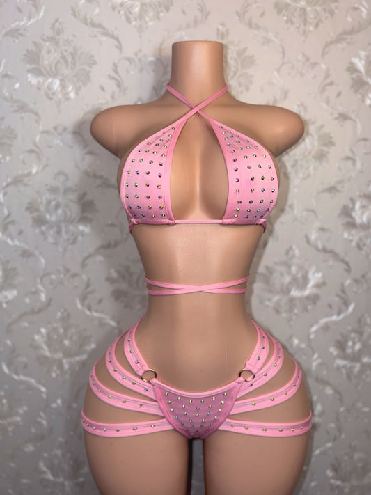 Georgia Peach Booty Cage Shorts Set Fits XS-M