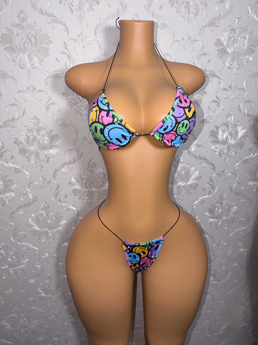 Fruity Pebbles Smiley Face Bikini