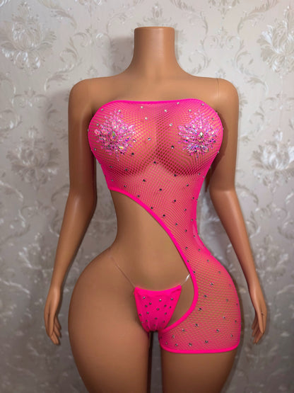 Boss Chick Mesh Romper Set Fits XS-L