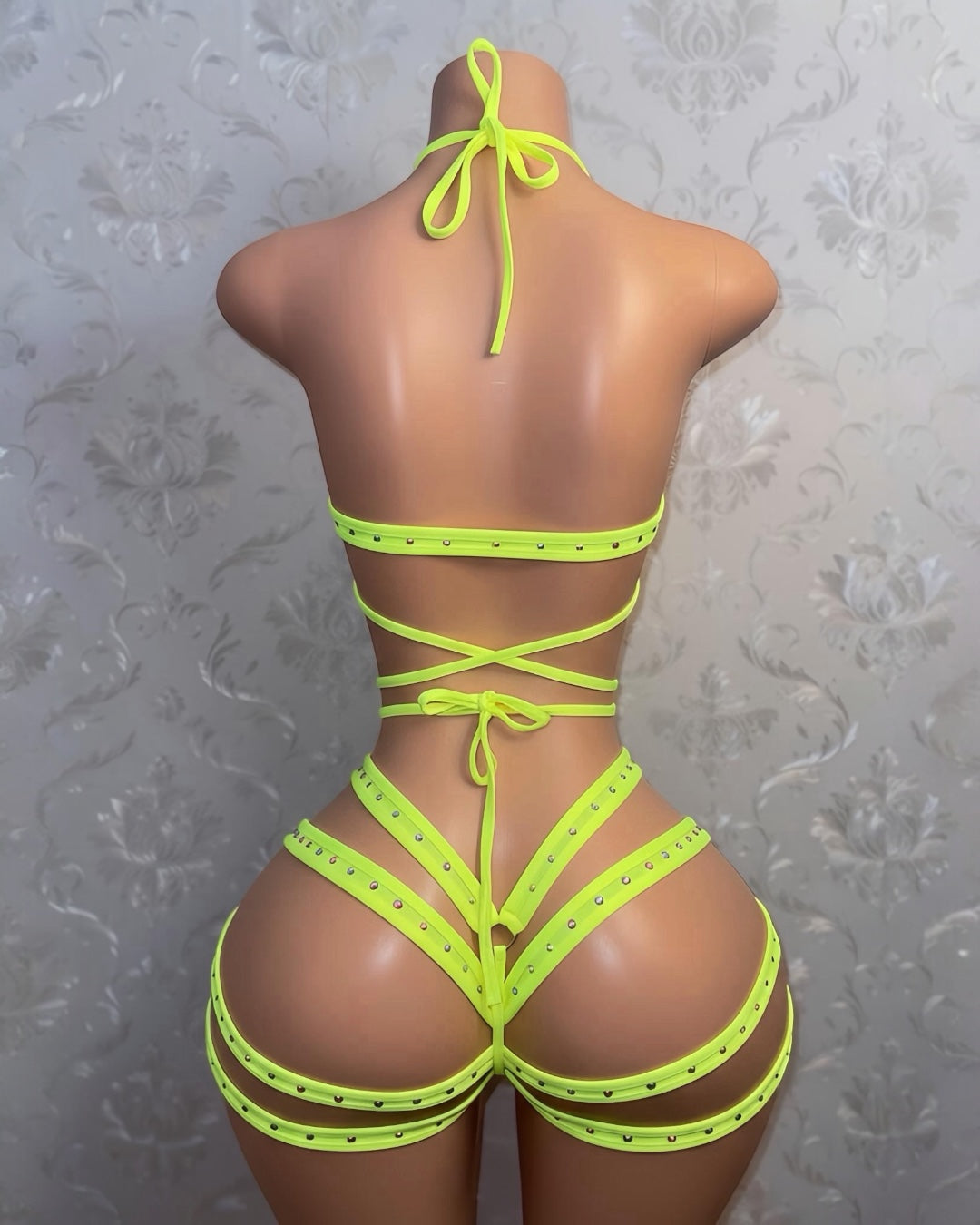 Georgia Peach Booty Cage Shorts Set Fits XS-M
