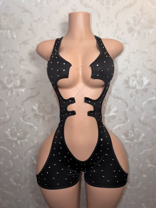 Don’t Play With Me Romper Cut Out Chaps Fits S-L