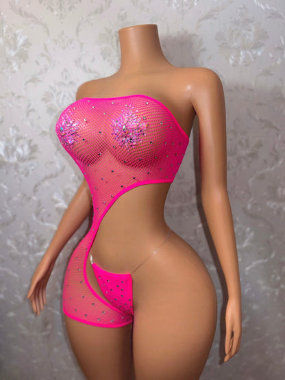 Boss Chick Mesh Romper Set Fits XS-L