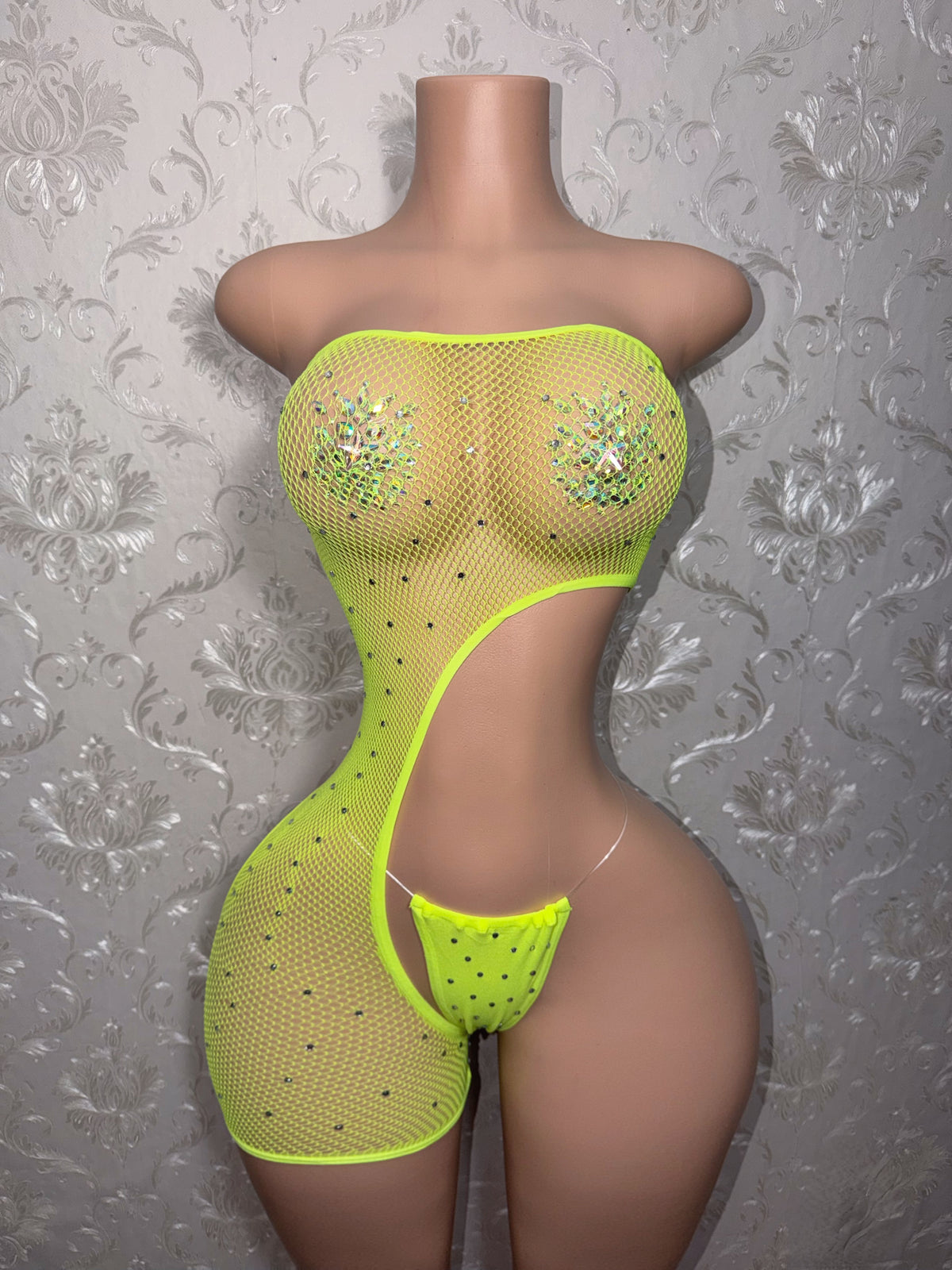 Boss Chick Mesh Romper Set Fits XS-L