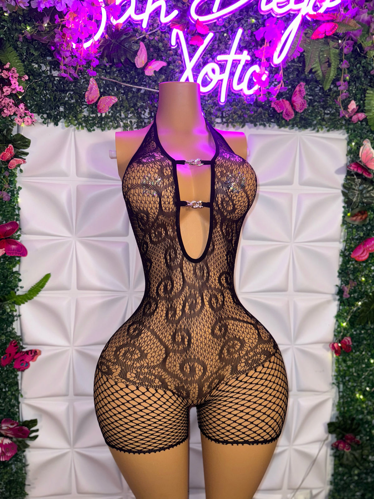 Charm Babydoll Lace Romper Fits XS-L