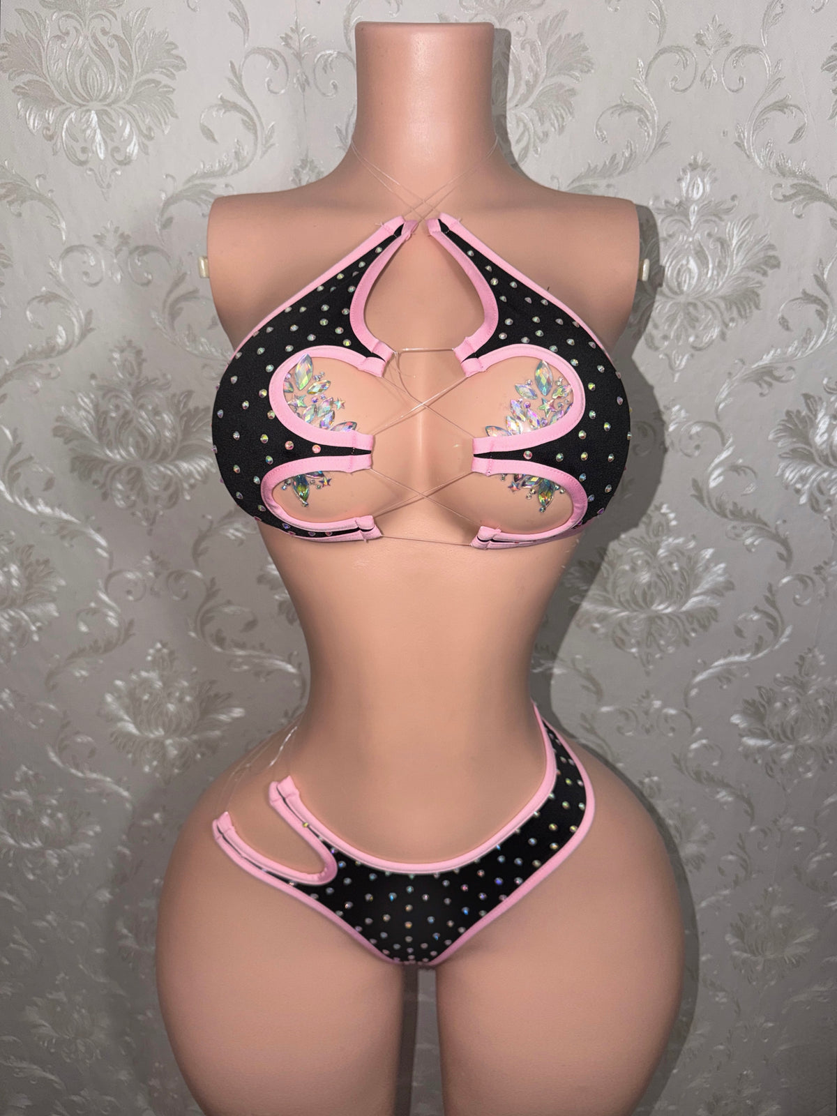 Mamacita Asymmetrical Rhinestone 2 Piece