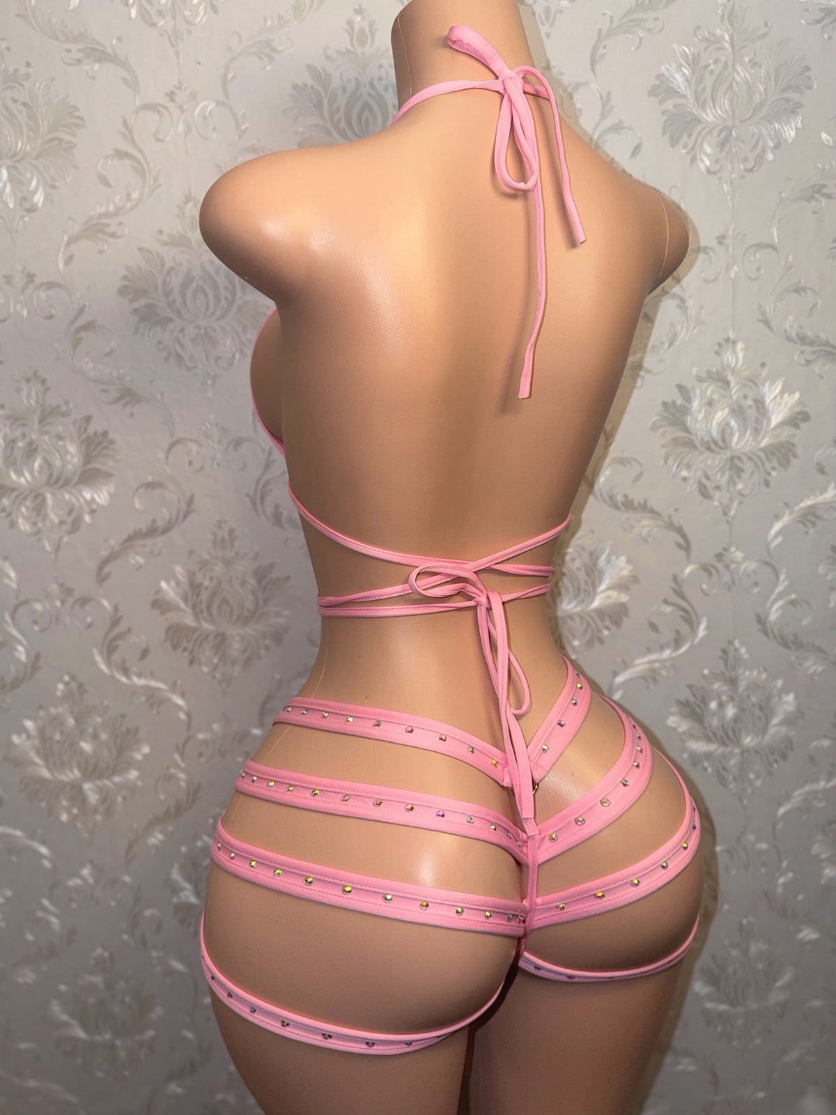 Georgia Peach Booty Cage Shorts Set Fits XS-M
