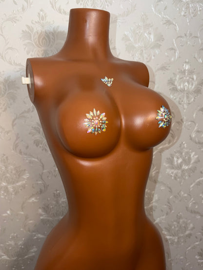 Crystal Pasties Mini Nipple Sticker 3 Piece Set