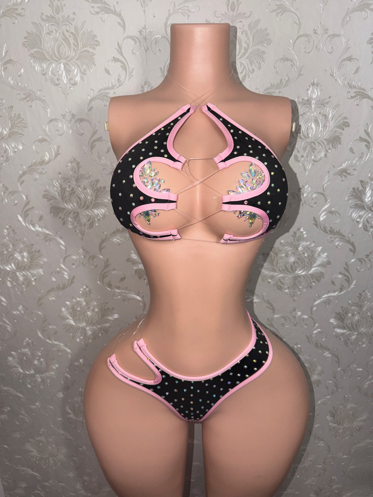 Mamacita Asymmetrical Rhinestone 2 Piece
