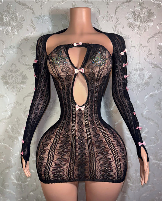 Chrome Hearts Bows 2 Piece Shawl & Dress XS-XL