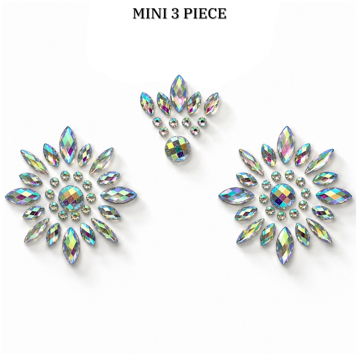 Crystal Pasties Mini Nipple Sticker 3 Piece Set