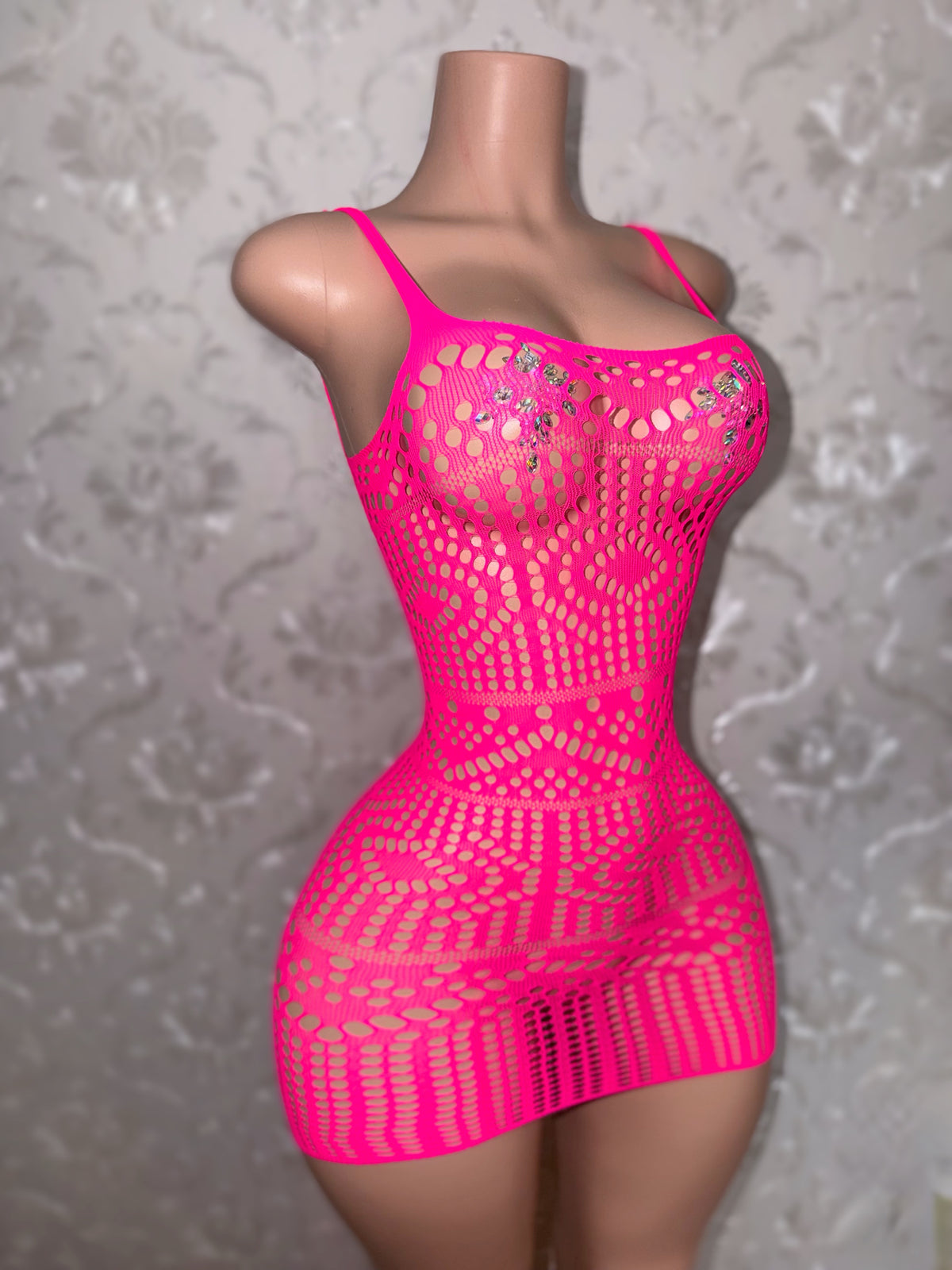 Summerella Fishnet Bodycon Tank Dress One Size Fits All