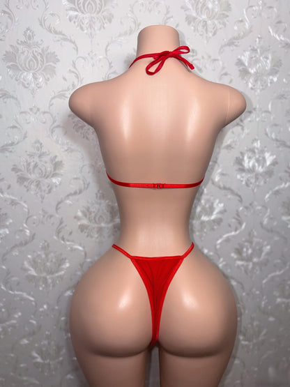P Fairy Bows Bra and Thong 2 Piece Set