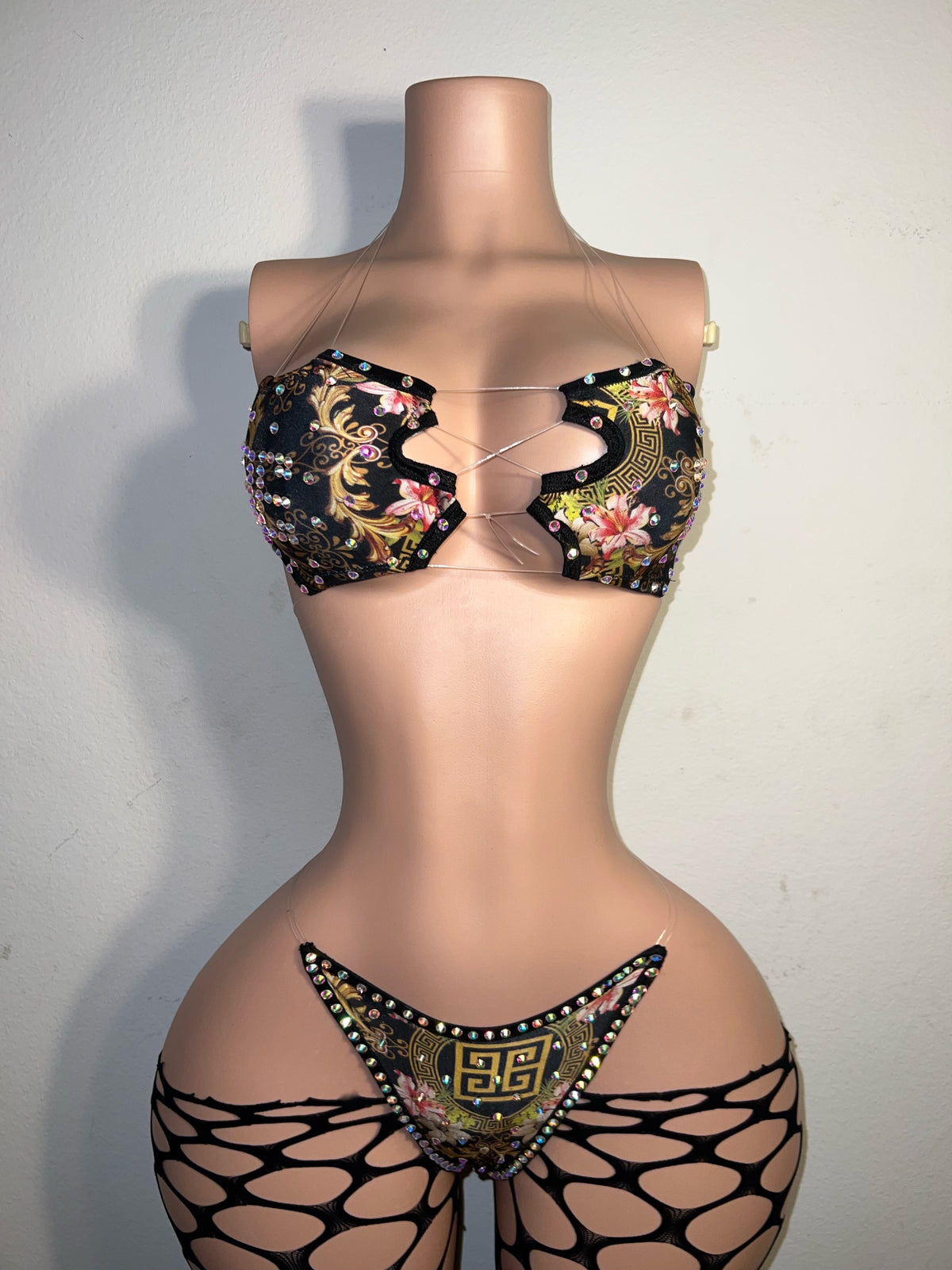 Vixen 2 Piece Optional Cutoff Fishnets