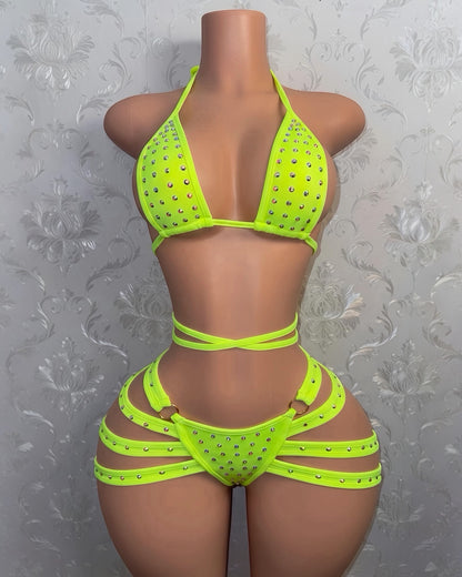 Georgia Peach Booty Cage Shorts Set Fits XS-M