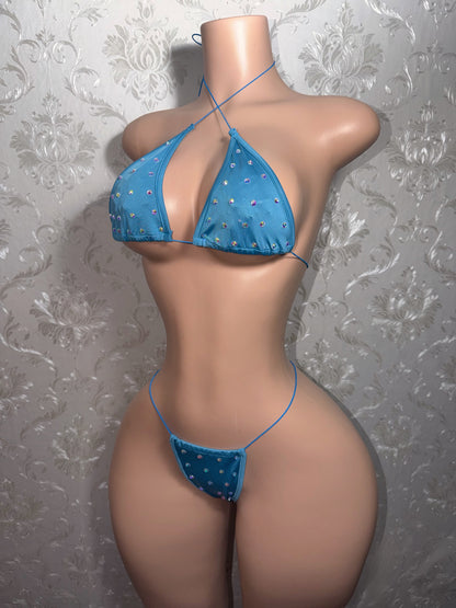 Tahiti Blue Martina Bikini Fits XS-L