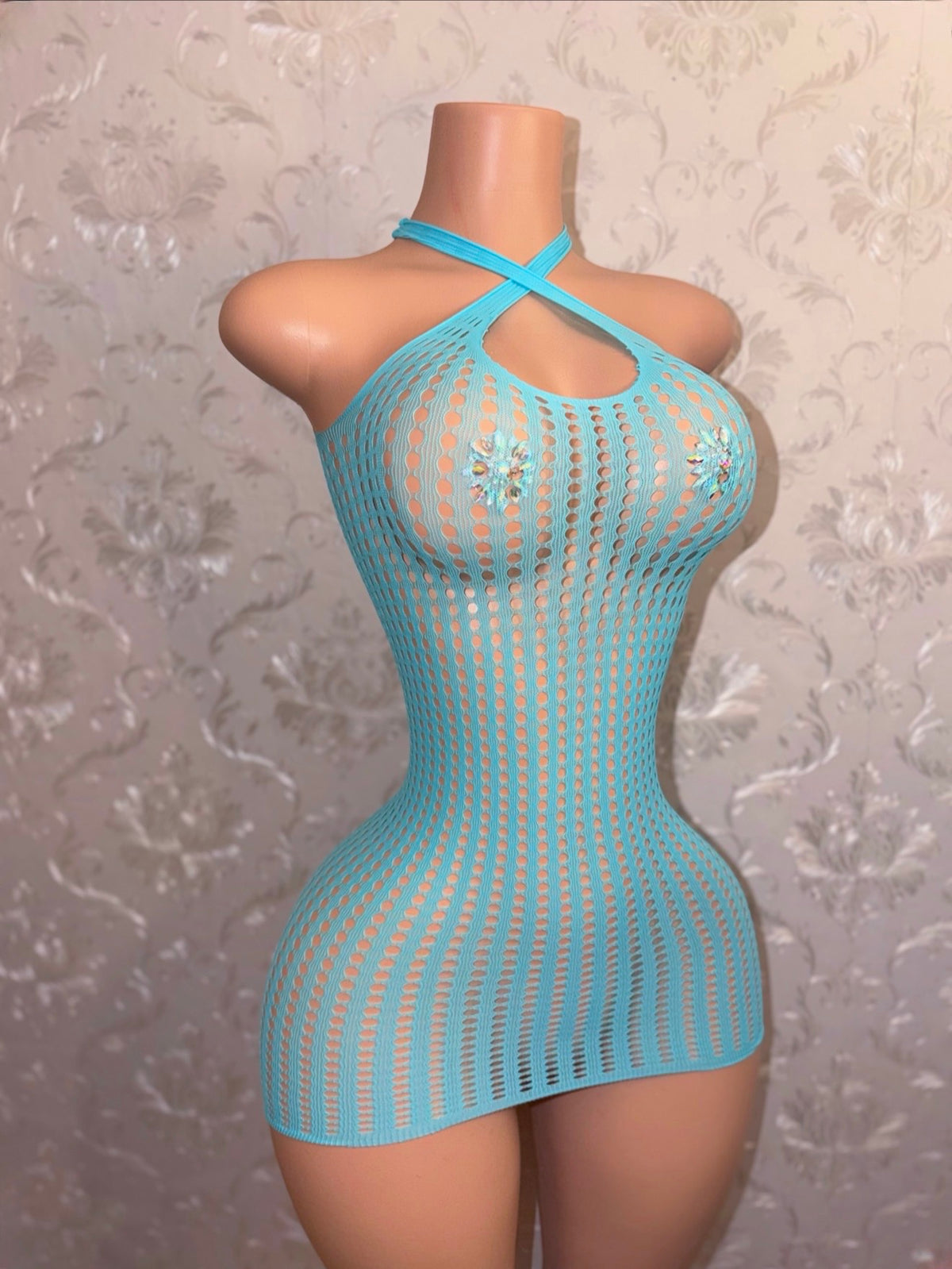 Summerella Fishnet Bodycon Tank Dress One Size Fits All