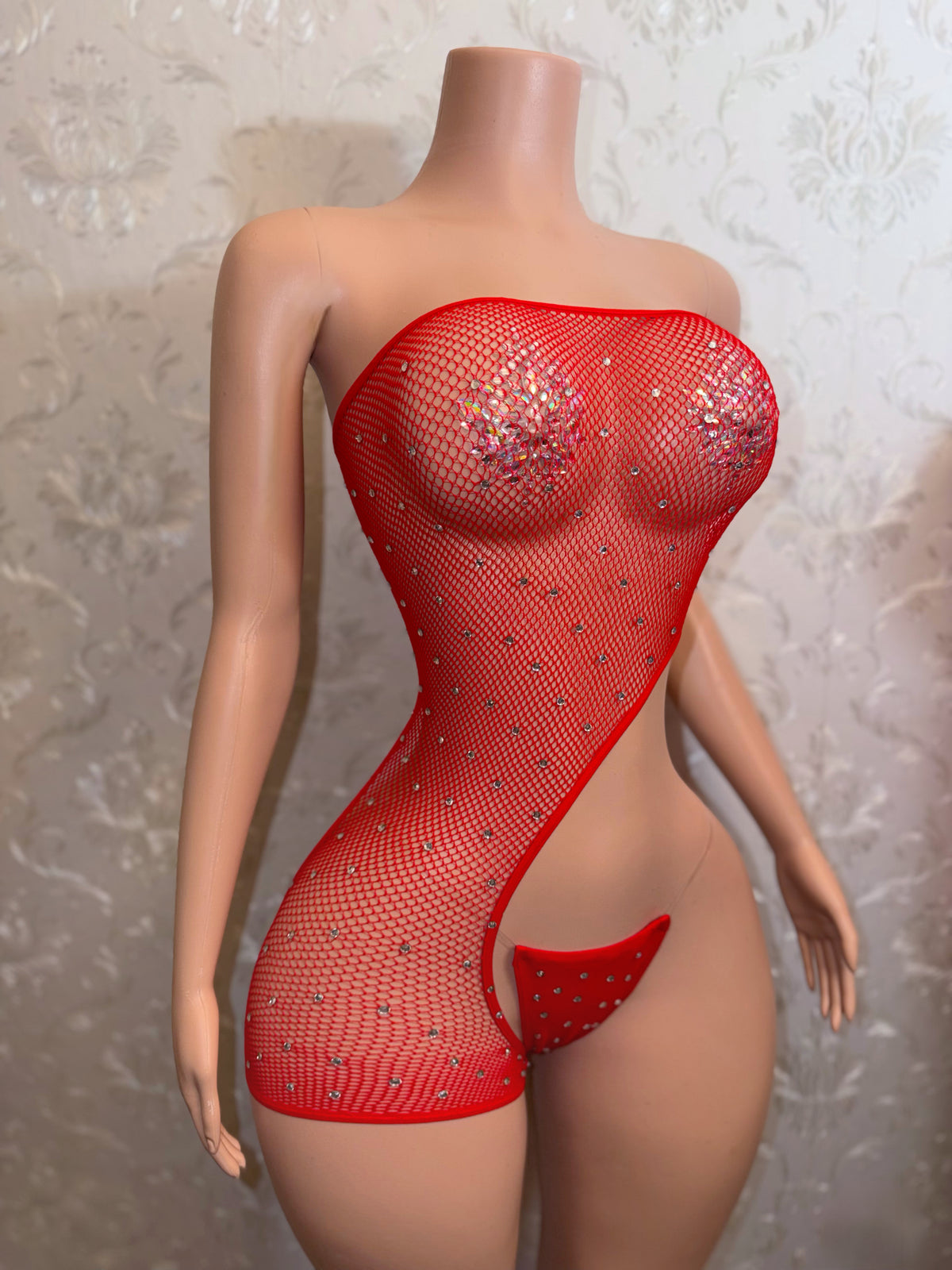 Boss Chick Mesh Romper Set Fits XS-L