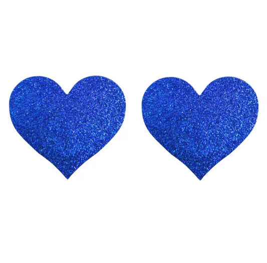 Glitter Pasties Royal Blue Heart