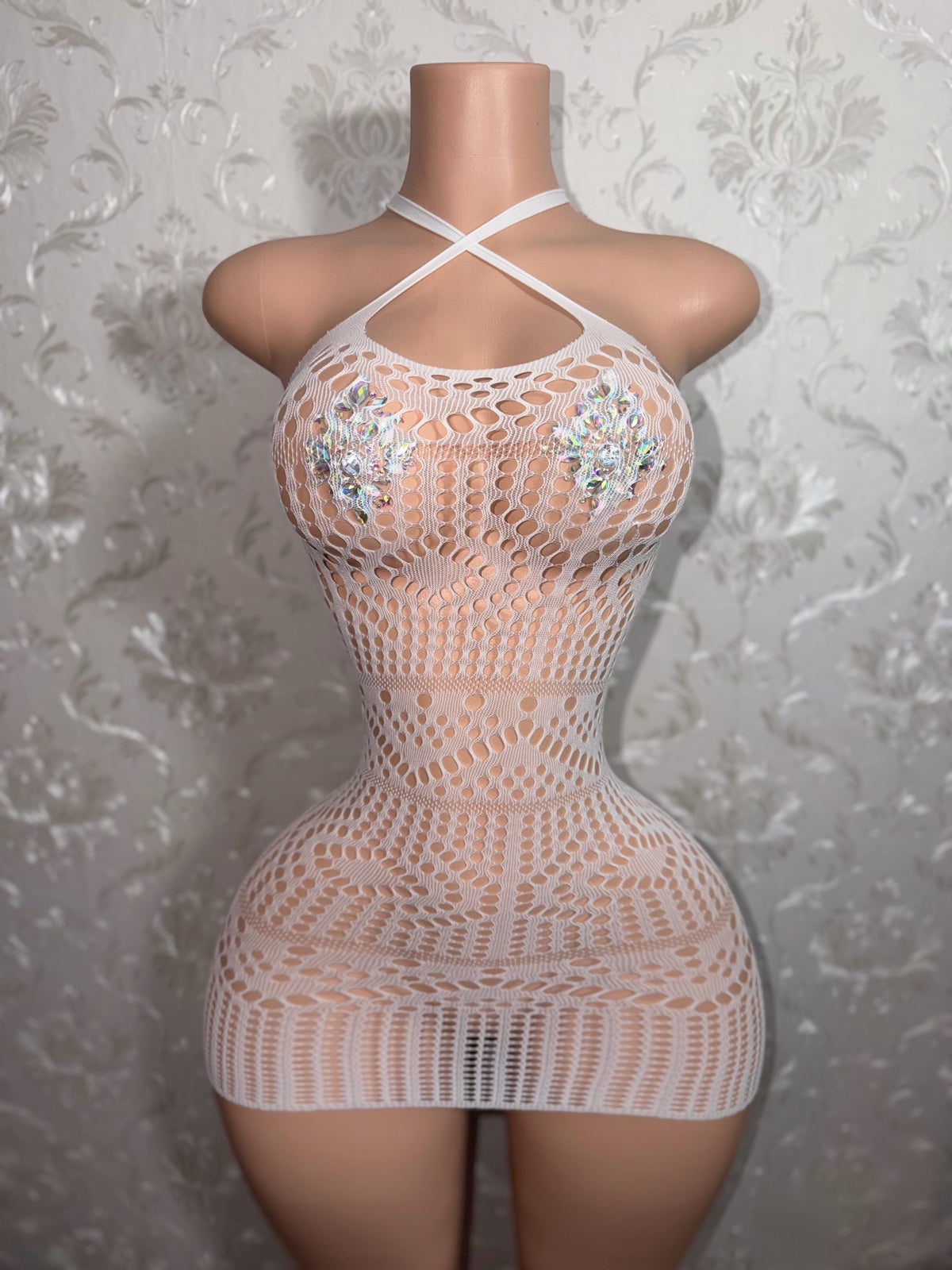 Summerella Fishnet Bodycon Tank Dress One Size Fits All