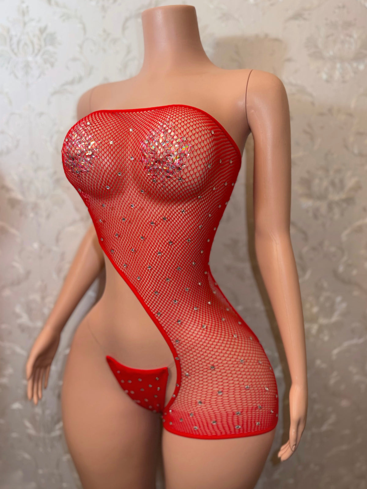 Boss Chick Mesh Romper Set Fits XS-L