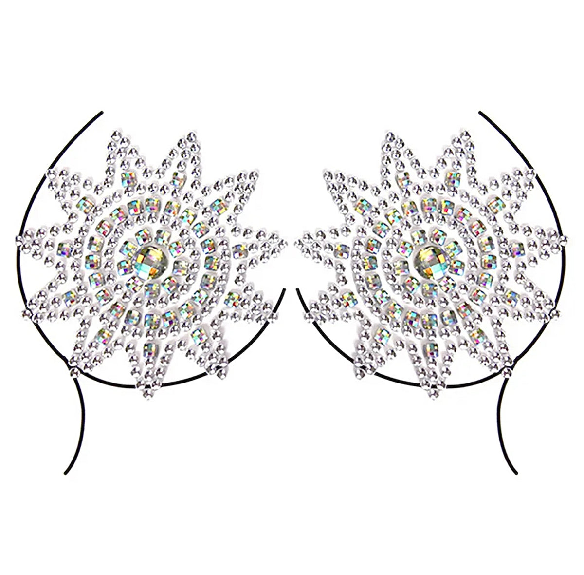 Crystal Pasties Sunburst Sundial Rhinestone Sticker