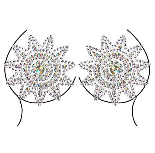 Crystal Pasties Sunburst Sundial Rhinestone Sticker